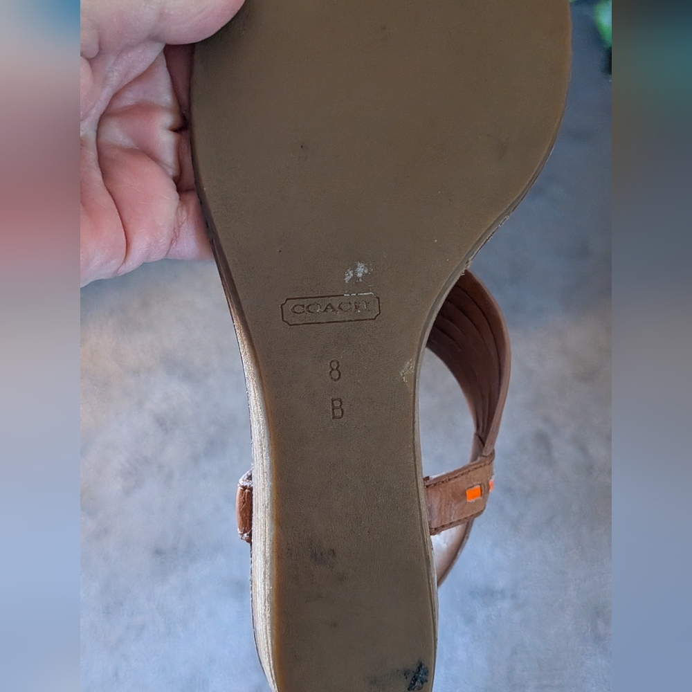 Vintage Coach Leather Sandals Sz 8 - Picture 11 of 11